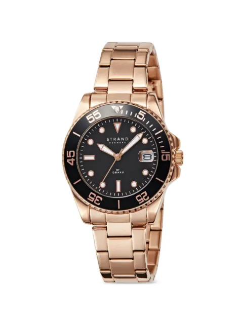 OBAKU Bondi rotating-bezel 38mm watch Black S727LDVBSV