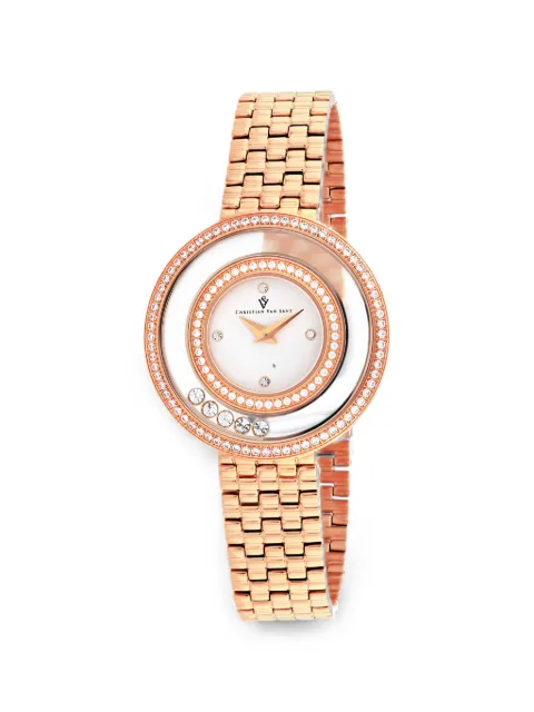 CHRISTIAN VAN SANT Gracieuse crystal-embellished 34mm watch White CV4832