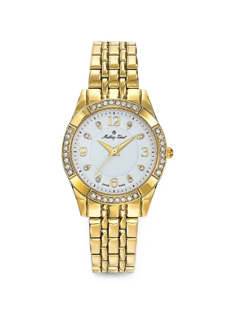 Mathey Tissot Classic crystal-embellished 32mm watch White D2568PYI