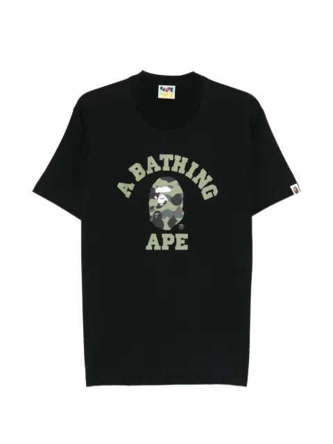 A BATHING APE® camouflage-print T-shirt Black 001TEM301013M