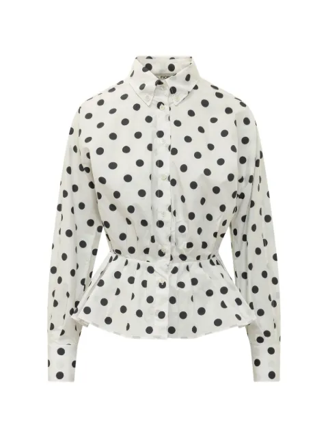 Fiorucci polka-dot peplum shirt White W26SSTSI016CO02