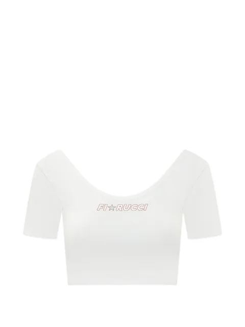 Fiorucci logo-print cropped T-shirt White W26SSJTS006CJ03
