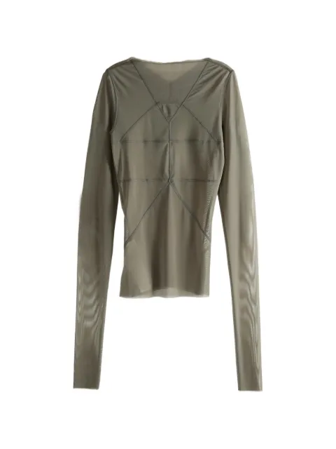 Rick Owens Temple exposed-seam T-shirt Green RO01F6277TUS