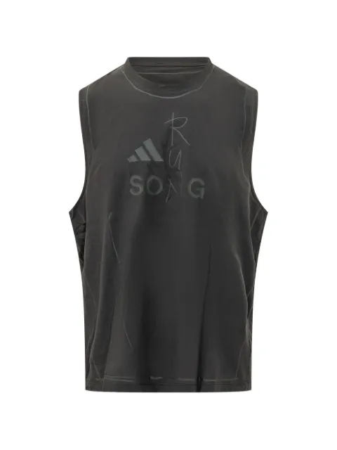 adidas logo-print tank top Grey KT0774