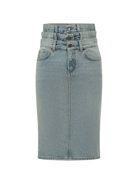 Fiorucci triple-waistband denim skirt Blue W26SSDSK007DN01