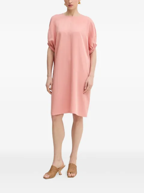 Trussardi elasticated-cuff tunic mini dress Pink 75116000165N