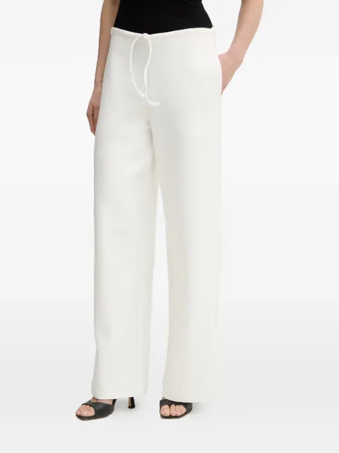 Trussardi wide-leg drawstring track pants White P8096000022N