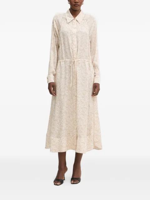Trussardi all-over-print drawstring-waist dress Neutrals 7494A001818N