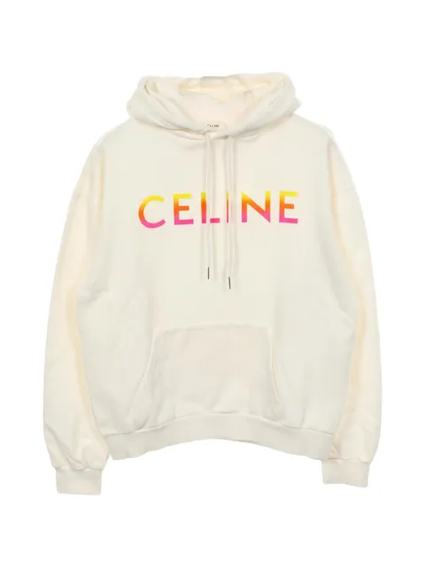 Celine Pre-Owned 2000s logo-print hoodie Neutrals 1042114