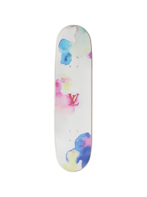 Louis Vuitton Pre-Owned 2021 Monogram Watercolour skateboard White 1059105KC0241