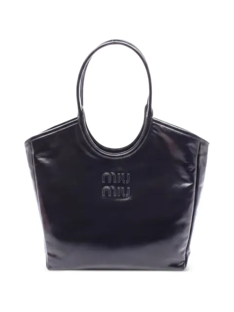 Miu Miu Pre-Owned 2020s Ivy leather tote bag Black 1059685