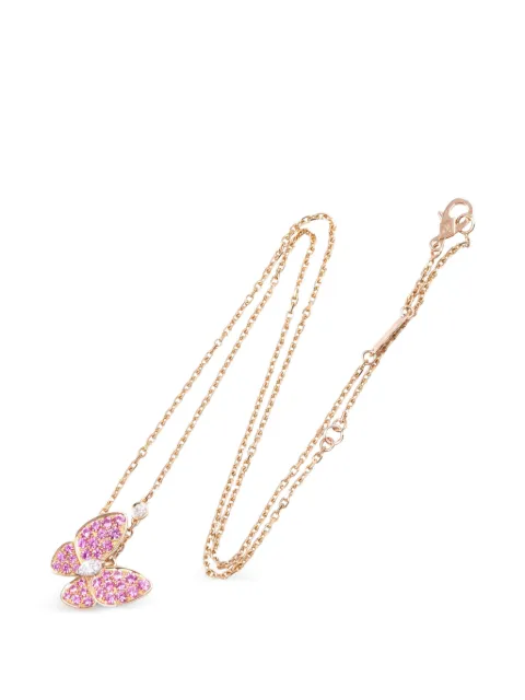 Van Cleef & Arpels Pre-Owned 2010s Two Butterfly pendant necklace Pink 1059363