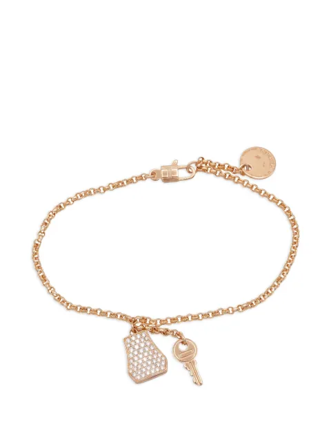 Hermès Pre-Owned Kelly Cadenas diamond bracelet Pink 1059225
