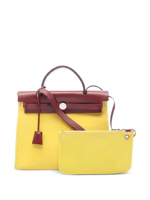 Hermès Pre-Owned 2016 PM Herbag Zip tote bag Yellow 1059139X