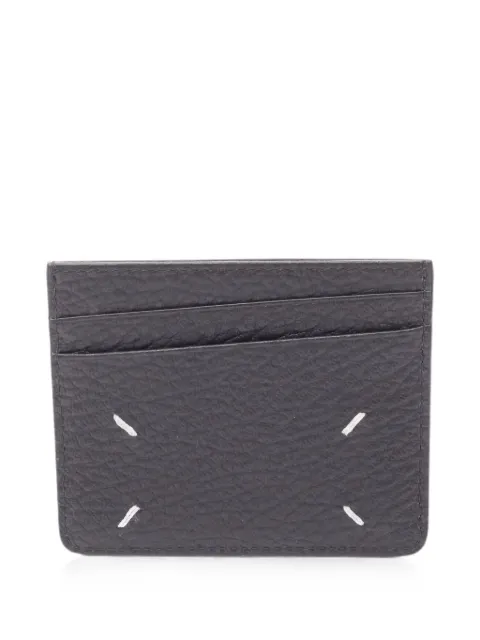 Maison Martin Margiela Pre-Owned four-stitch pebbled card case Black 1059684