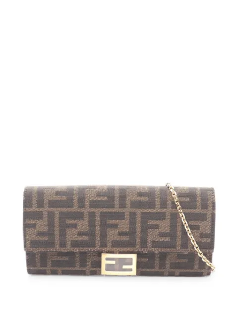 Fendi Pre-Owned Zucca FF logo clutch bag Brown 1059463
