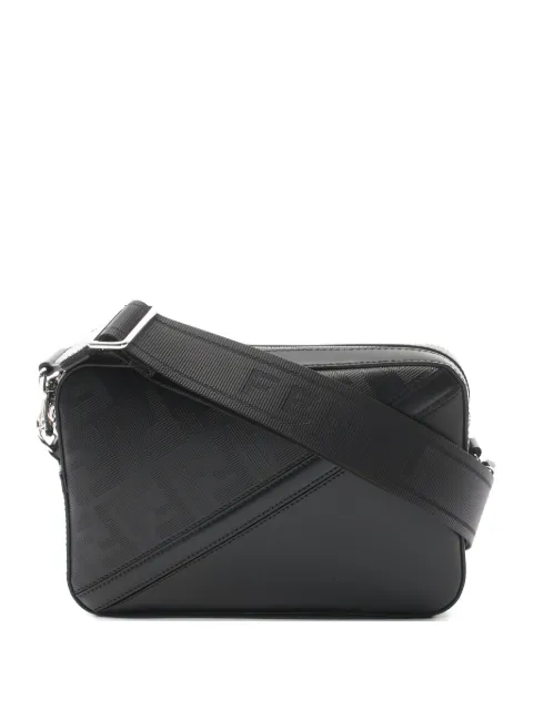 Fendi Pre-Owned 2020s Zucca leather messenger bag Black 1058832