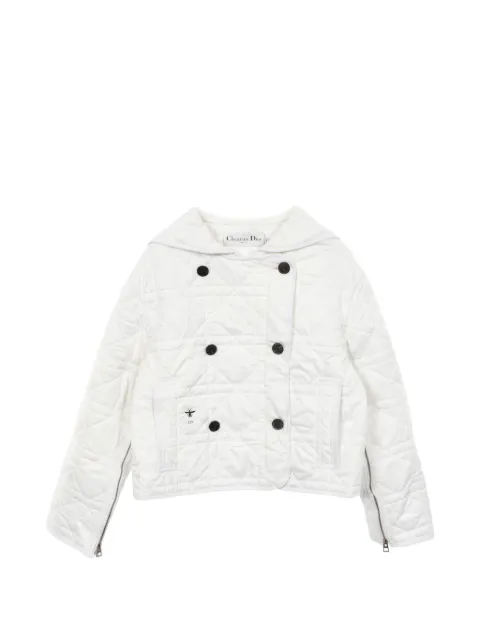 Christian Dior Pre-Owned 2010s Cannage bee-embroidered jacket White 1057057