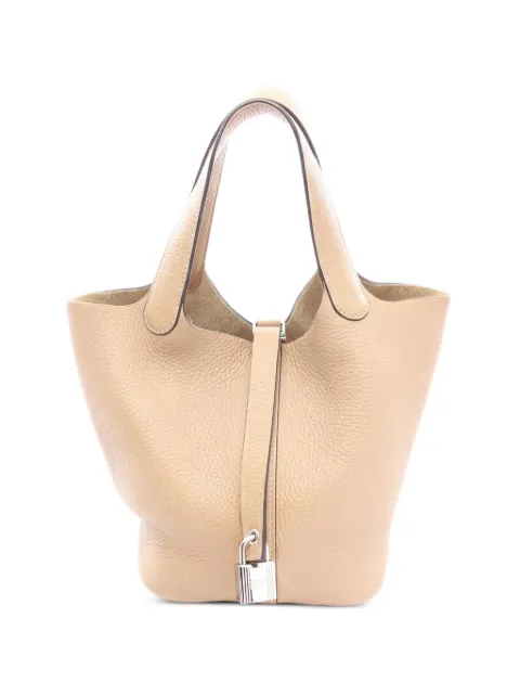 Hermès Pre-Owned 2016 PM Picotin Lock leather tote bag Neutrals 1059850X