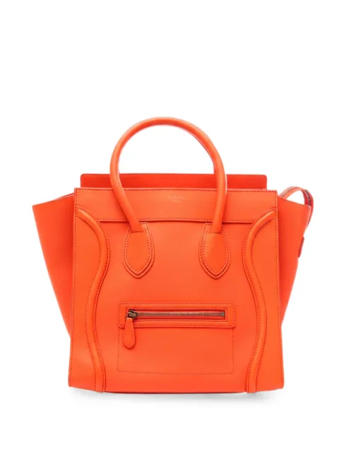 Celine Pre-Owned 2010s mini leather tote bag Orange 1060036
