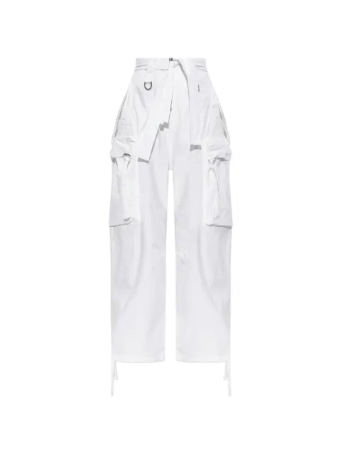 DSQUARED2 belted cargo-pocket trousers White S72KA1330D35058