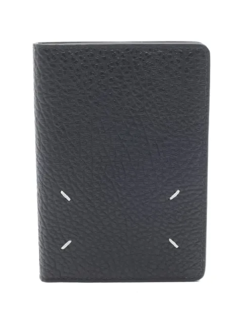 Maison Martin Margiela Pre-Owned stitched leather card holder Black 1059487
