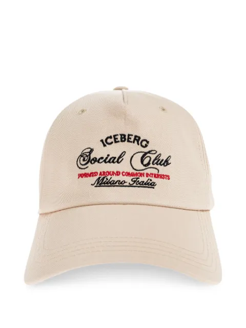 Iceberg logo-embroidered baseball cap Neutrals 71036967
