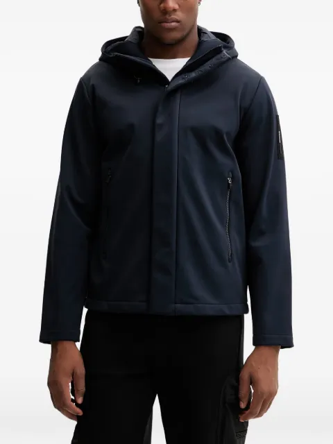 Ea7 Emporio Armani logo-patch hooded jacket Blue 7M002476AF13891