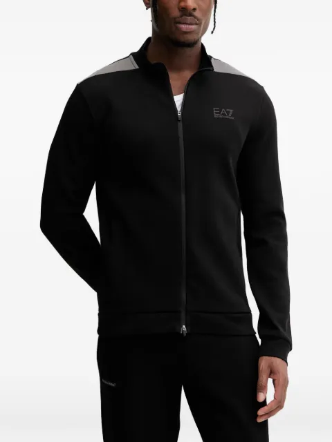 Ea7 Emporio Armani logo-print zip-up sweater Black 7M001601AF20845