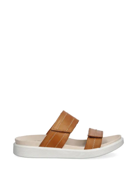 ECCO Soft Sandal touch-strap slides Brown 238833