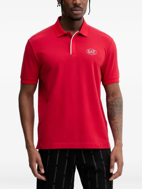 Ea7 Emporio Armani logo-patch polo shirt Red 7M001539AF13511