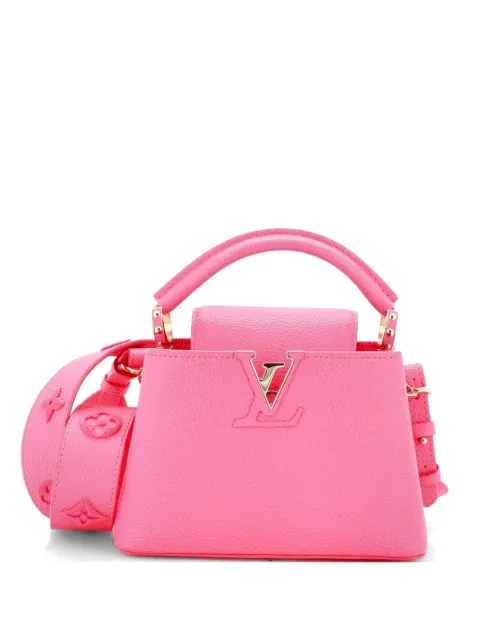 Louis Vuitton Pre-Owned Capucines Bag Leather Mini satchel Pink WLO8U2NOKHN8P763
