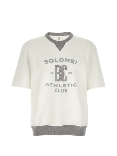 Brunello Cucinelli printed ribbed sweatshirt White MR8313378GCTQ27