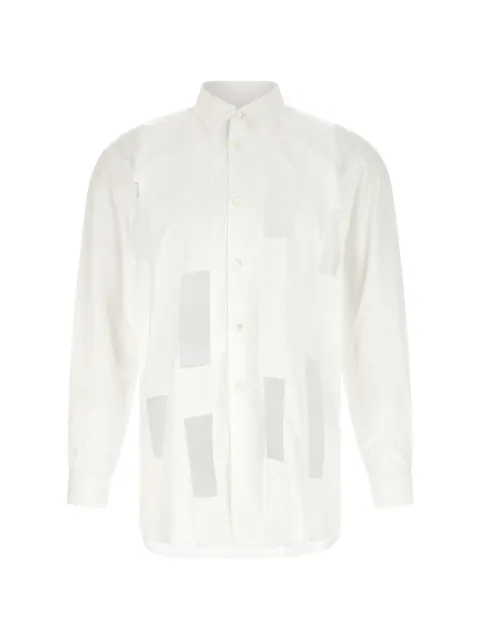 Comme des Garçons Homme Plus geometric cut-out shirt White PQB015