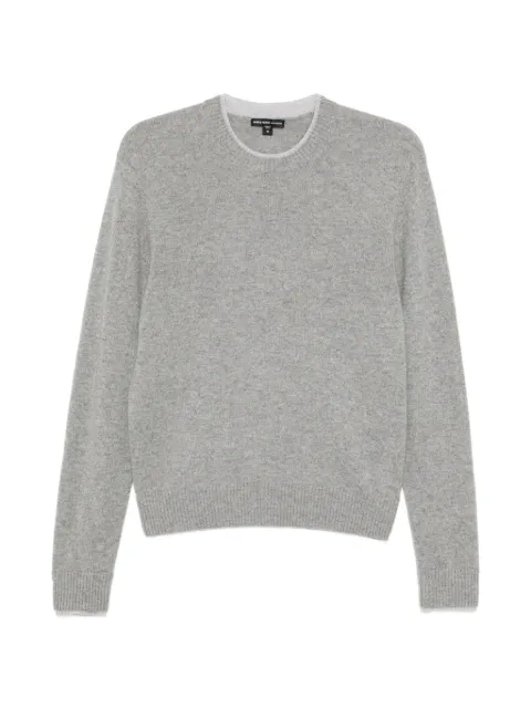 James Perse contrast-trim cashmere sweater Grey MISC3814