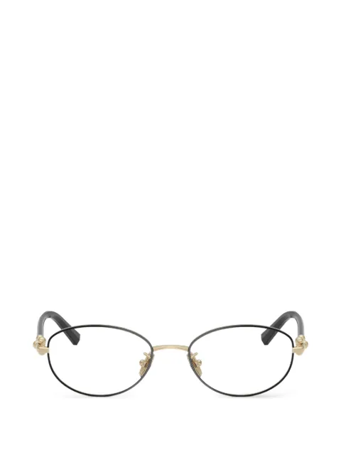Tiffany & Co Eyewear oval- frame glasses Gold TF1176D