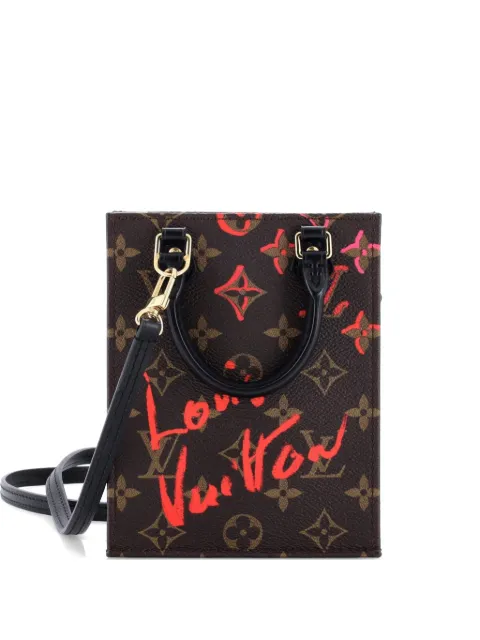 Louis Vuitton Pre-Owned Petit Sac Plat Bag Limited Edition Fall in Love Monogram Canvas tote bag Brown 8IOUMEUIDZRR9KN3