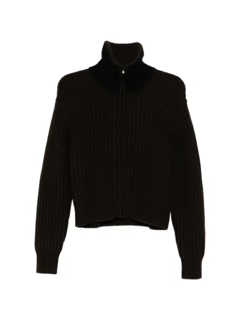 James Perse chunky-knit zip-up cardigan Brown WHIC2721
