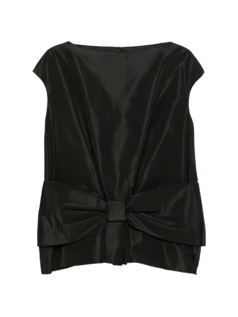 Simone Rocha bow-detail peplum top Black 54890469TAFFETABLACK