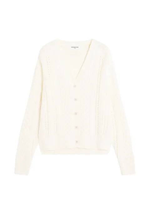 Maison Kitsuné cable-knit cardigan Neutrals QW00504KT1201
