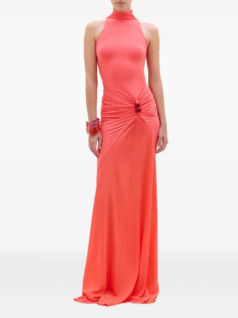 Silvia Tcherassi cutout gathered dress Pink ST260254CORAL