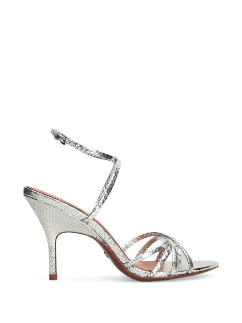 Lola Cruz Raquelle snakeskin-effect strappy sandals Silver 120Z51BK