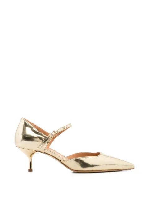 The Seller pointed-toe buckle-strap pumps Gold SE3005