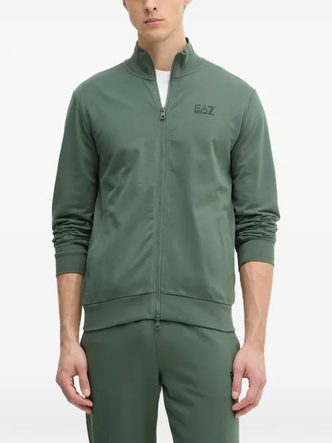 Ea7 Emporio Armani logo-print zip-up sweatshirt Green 8NPV61PJVRZ