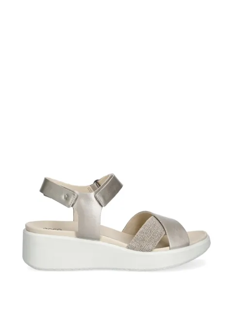 ECCO Flowt Wedge Lx touch-strap sandals Gold 273323