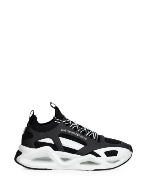 Ea7 Emporio Armani mesh-panelled logo-print sneakers Black 7X000541AF19525