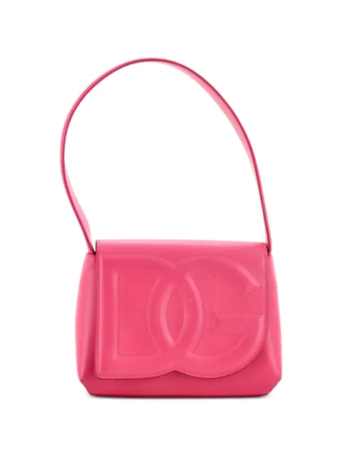 Dolce & Gabbana Pre-Owned DG Logo Flap Hobo Bag Leather Small shoulder bag Pink AR60G5ZIV2L44E3X
