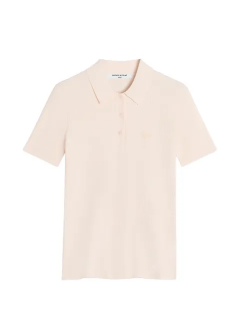 Maison Kitsuné ribbed polo shirt Neutrals QW00202KT1193