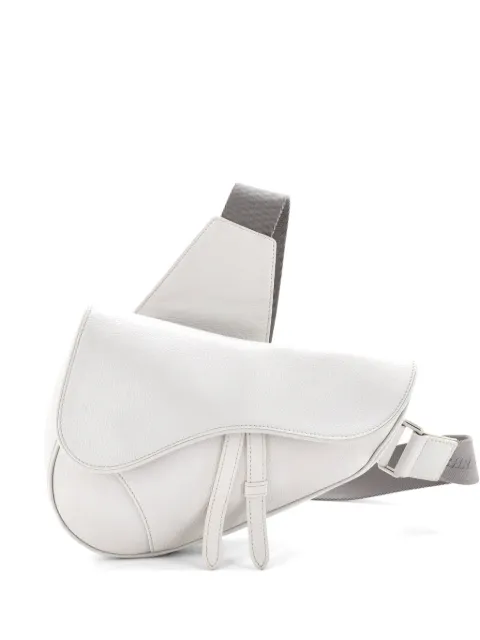 Christian Dior Pre-Owned Saddle Leather crossbody bag White Q4TWSPTR60KAL5OT