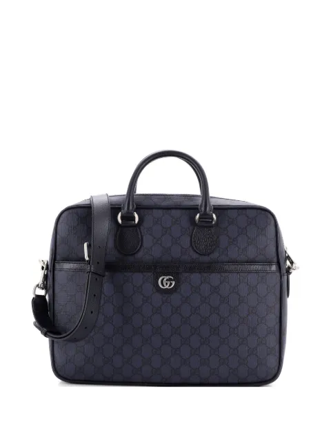 Gucci Pre-Owned Ophidia Zip Around Pocket Briefcase GG Coated Canvas Medium business bag Blue JD18M1QSTKWP4VP7